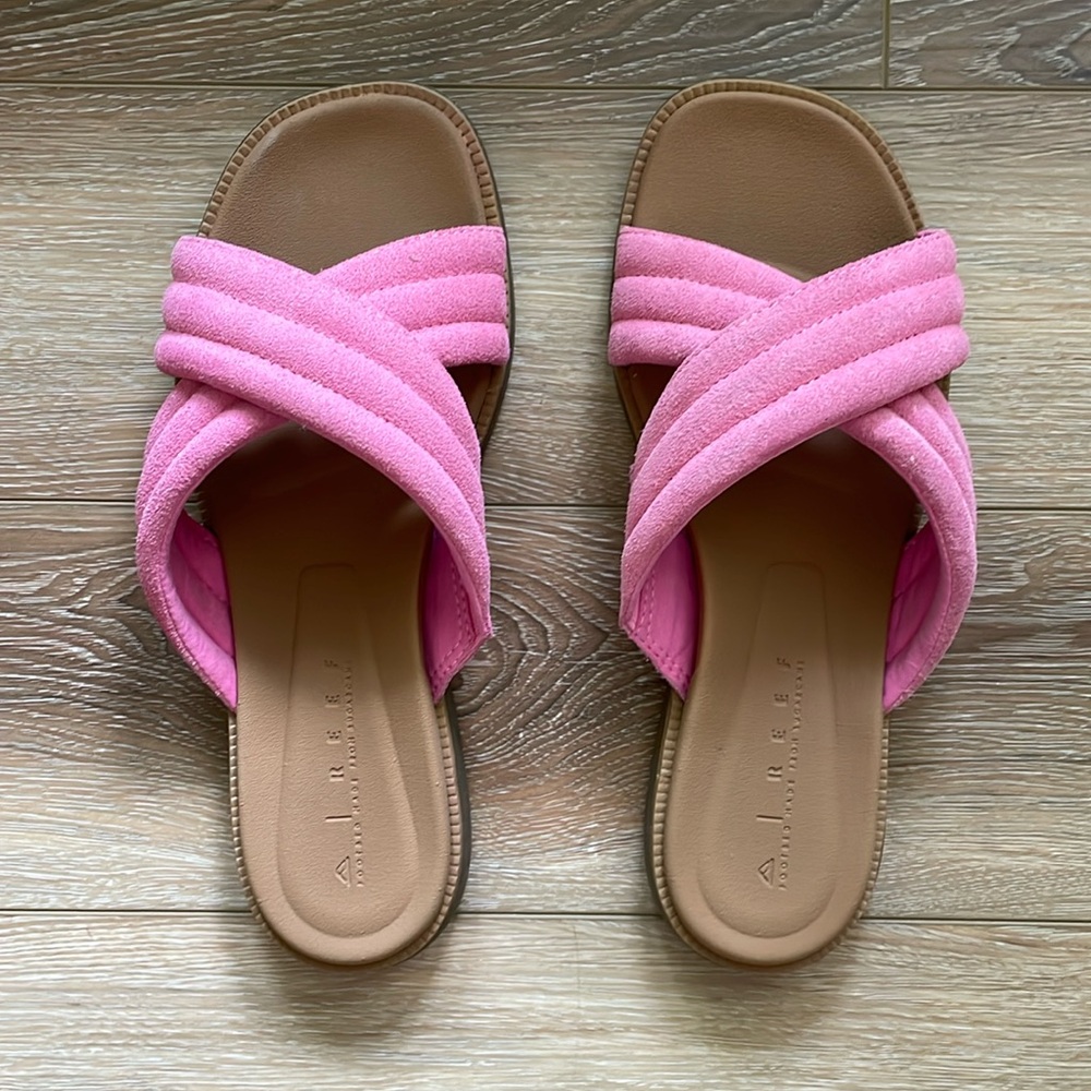 Reef Womens Lofty Lux X Slide Sandal Pink size 8